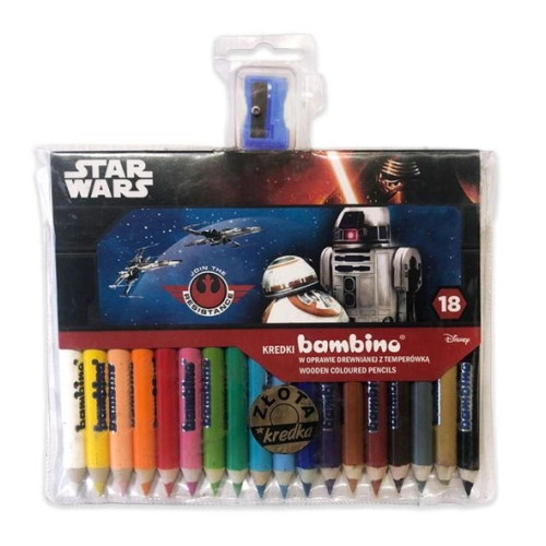 Детски моливи 18 цвята с острилка Star Wars син | PAT34718
