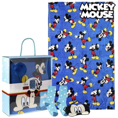 Комплект Mickey Mouse, одеяло, чорапи и маска за сън | PAT34782