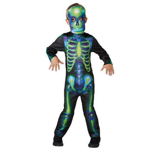 Детски карнавален костюм Neon Skeleton Размер M | PAT34877