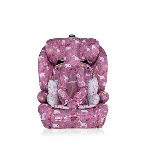 Детско розово столче за кола Zoomi 2 i-size Unicorn Garden | PAT35204