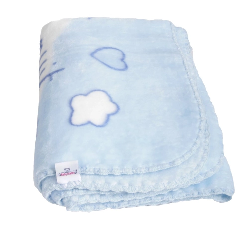 Бебешко синьо одеяло Shell 80x100 см. | PAT35351