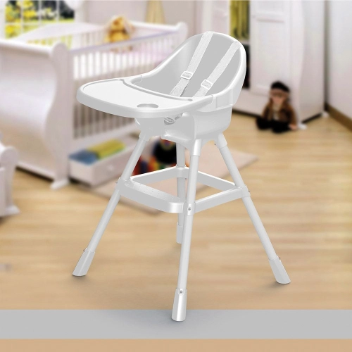 Детски бял стол за хранене | PAT35436