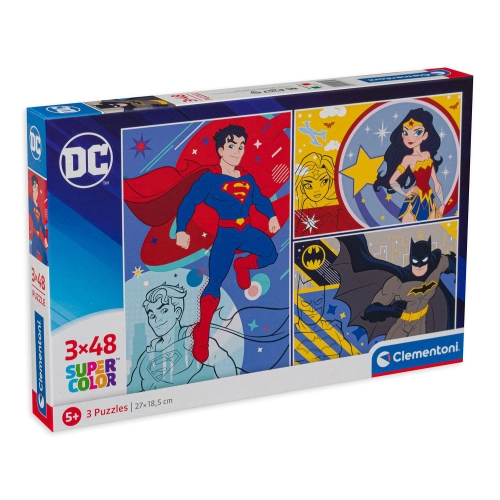 Комплект 3 детски пъзела x 48 части DC Comics | PAT35513