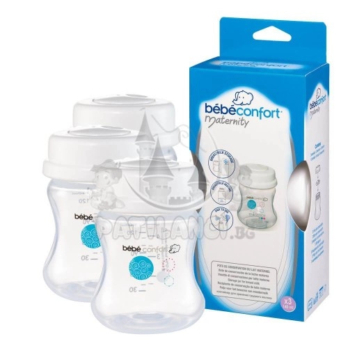 3 Бебешки бутилки за съхранение на Кърма Bebe Confort 