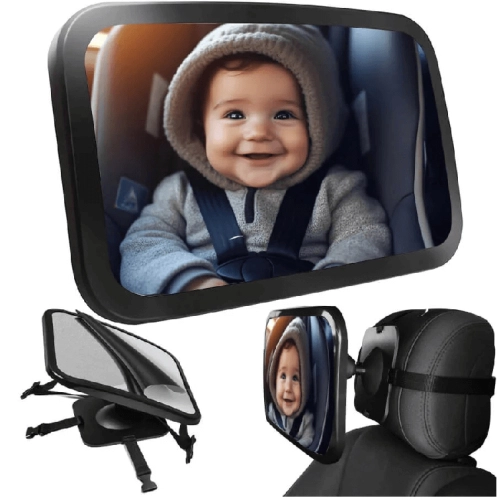 Бебешко огледало за задна седалка, черно | PAT35606