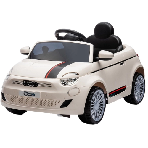 Детска бяла акумулаторна кола Fiat 500 | PAT35891