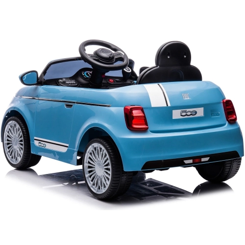 Детска синя акумулаторна кола Fiat 500 | PAT35893