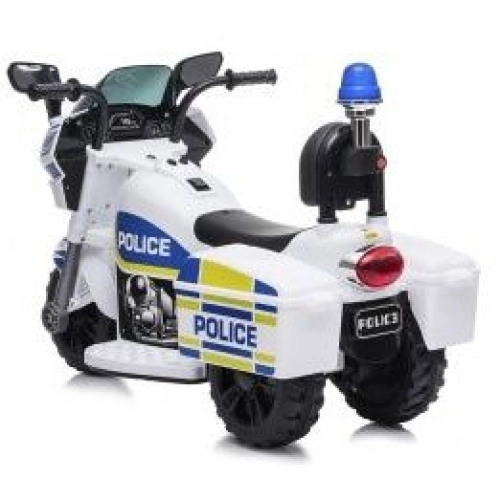 Детски бял акумулаторен мотор Полиция | PAT35912