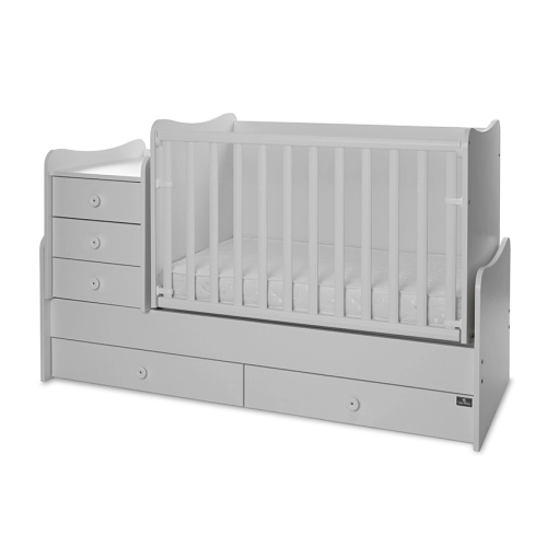 Бебешко дървено легло Maxi Plus New 70/160 Бяло-3Box | PAT35920