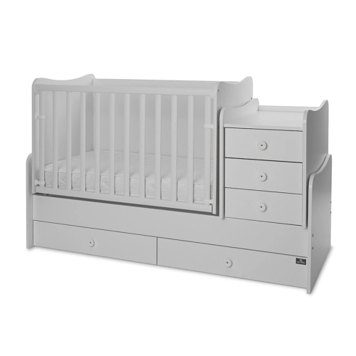 Бебешко дървено легло Maxi Plus New 70/160 Бяло-3Box | PAT35920