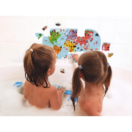 Детск карта-пъзел на света за баня | PAT36105