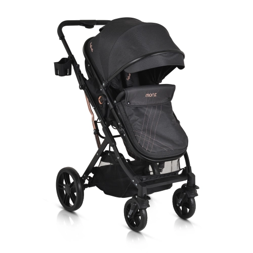 Бебешка черна комбинирана количка Raffaello | PAT36168