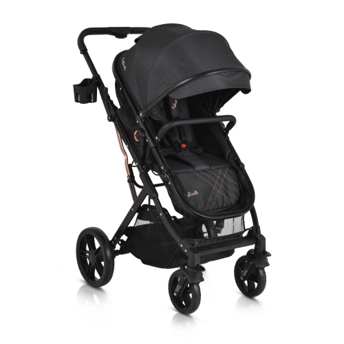 Бебешка черна комбинирана количка Raffaello | PAT36168