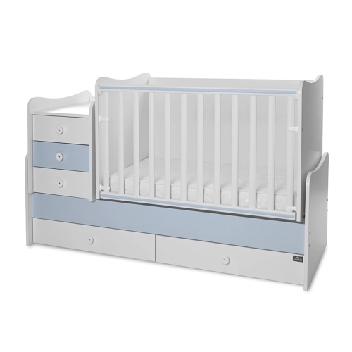 Бебешко легло Maxi Plus New 70/160  Бяло/Baby Blue-3Box | PAT36267