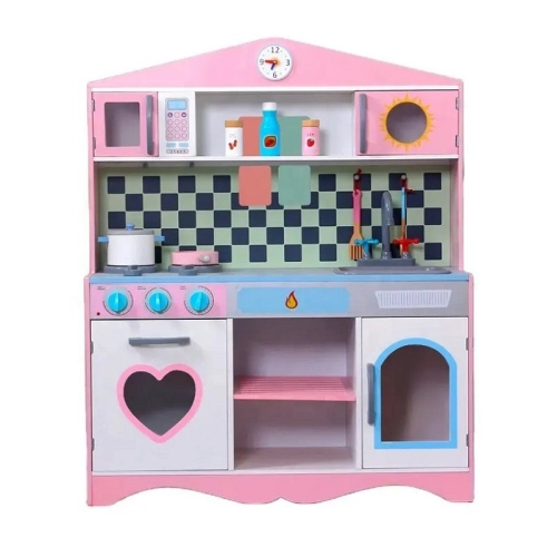 Дървена детска кухня Pink Heart | PAT36334