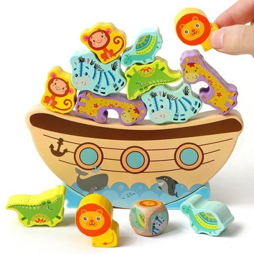 Детска дървена игра за баланс Ноев ковчег | PAT36388