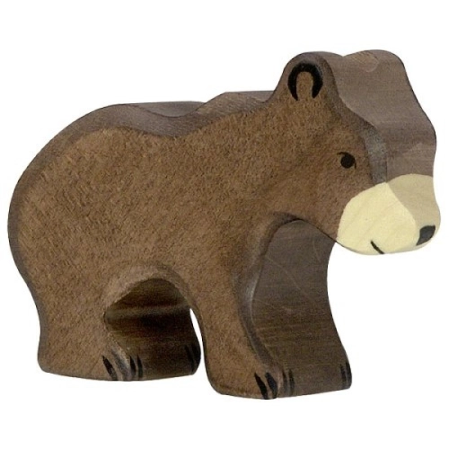 Детска дървена ръчно изработена фигурка Малка кафява мечка | PAT36530