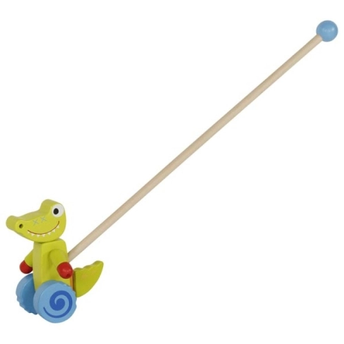 Детска дървена играчка Крокодил за бутане | PAT36617