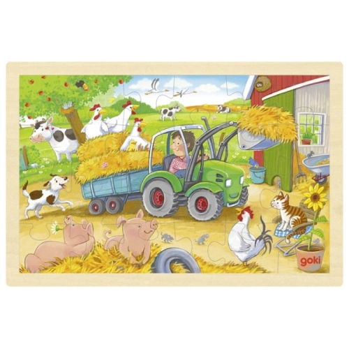 Детски дървен пъзел Малък трактор | PAT36646