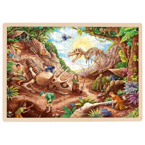 Детски дървен пъзел Динозавърски фосили | PAT36654