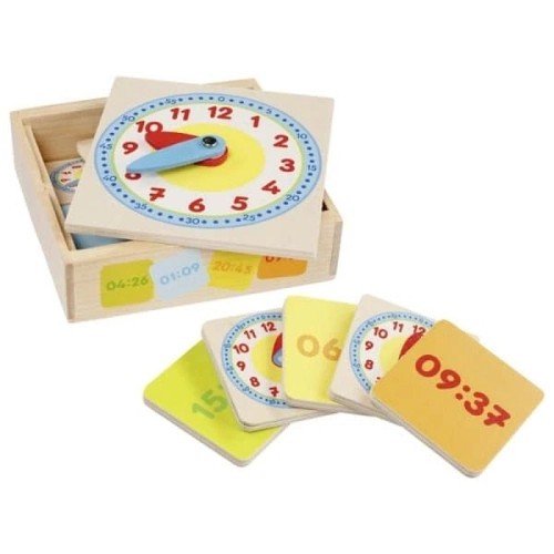 Детска образователна игра Научи времето в дървена кутия | PAT36676