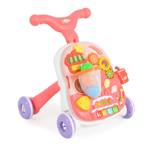 Бебешка играчка за прохождане 2в1 Basket pink | PAT36773