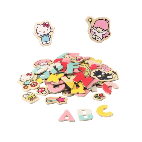 Комплект детски дървени магнитни букви и фигурки Hello Kitty | PAT36859