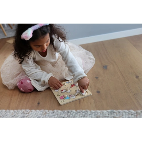 Детски дървен пъзел с дръжки Hello Kitty 5 части | PAT36860