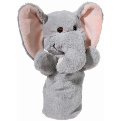 Детска кукла за театър Слон с розови уши 28 см. | PAT36908