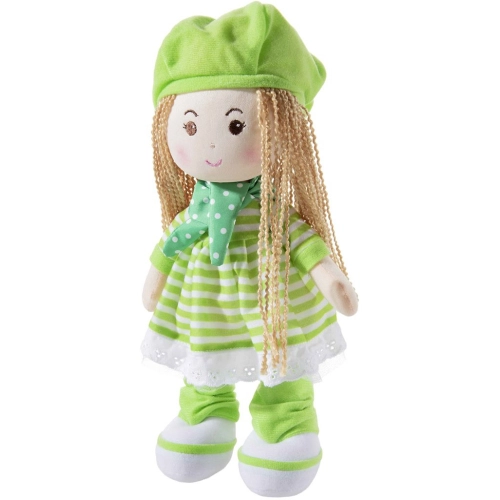 Детска мека кукла със зелена шапчица 30 см. | PAT36940