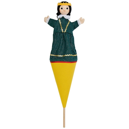 Кукла за куклен театър с конус и дървена пръчка Кралица | PAT37088