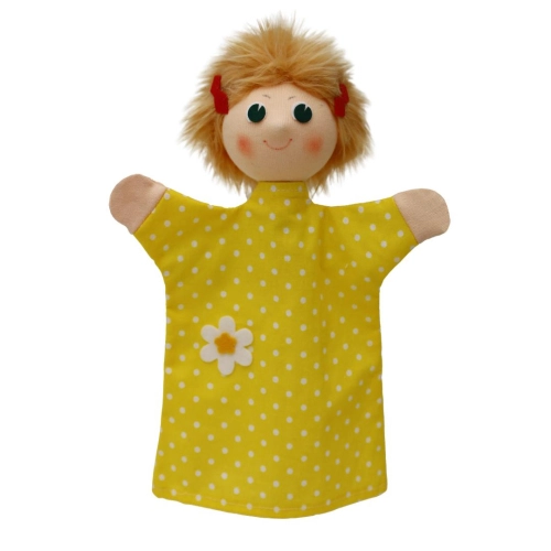 Детска кукла за театър Момиче с жълта рокля 28 см. | PAT37132