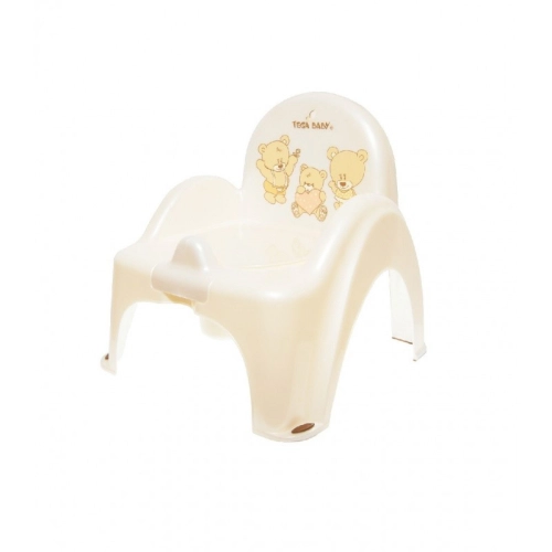 Бебешко гърне-столче Мече перлено бяло | PAT37431