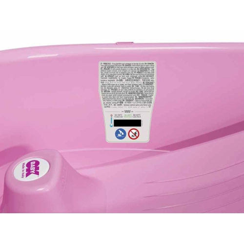 Бебешка розова вана с вгpaдeн тepмoмeтъp Онда Бейби | PAT37445