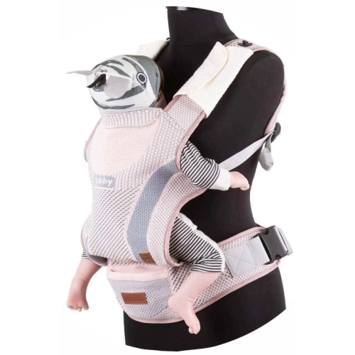 Розова ергономична раница за носене на бебе Bobby Fly | PAT37562