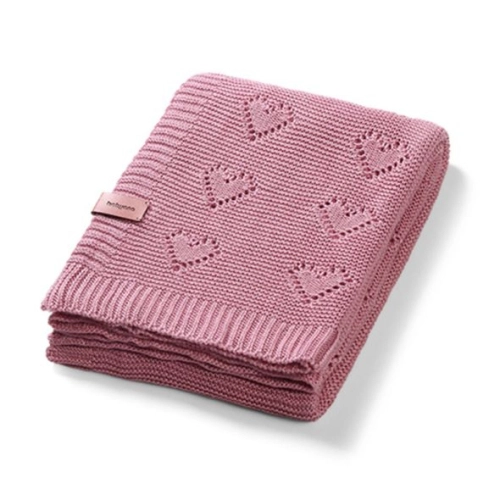 Бебешко розово плетено одеяло от бамбук | PAT37605