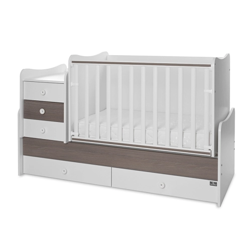 Бебешко легло Maxi Plus New 70/160 Бяло/Кафе-3Box | PAT37683
