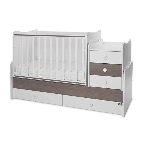 Бебешко легло Maxi Plus New 70/160 Бяло/Кафе-3Box | PAT37683