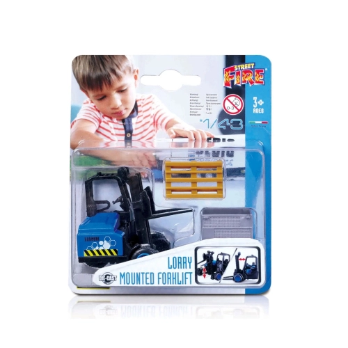 Детска играчка Мотокар с палет и кошница Street Fire 1:43  | PAT37749