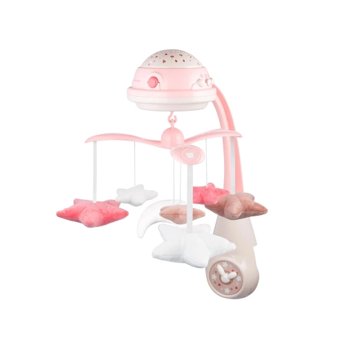 Бебешка розова музикална въртележка с проектор | PAT37787