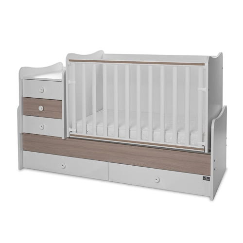 Бебешко легло Maxi Plus New 70/160  Бяло/Кехлибар-3Box | PAT37949