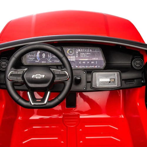Детски червен двуместен акумулаторен джип 12V Chevrolet | PAT38035