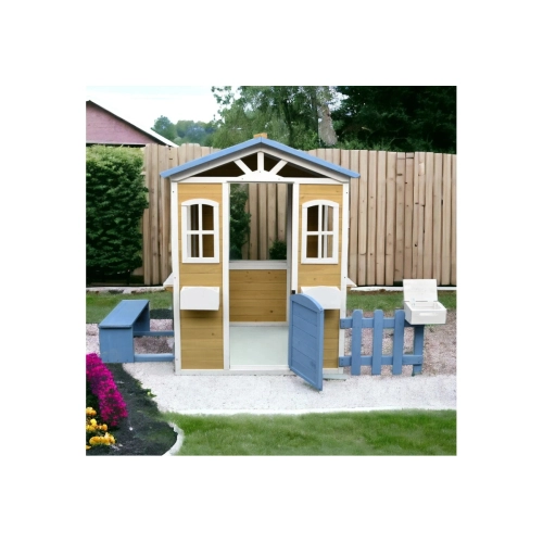 Детска дървена къща за игра на открито в двора и градината | PAT38135