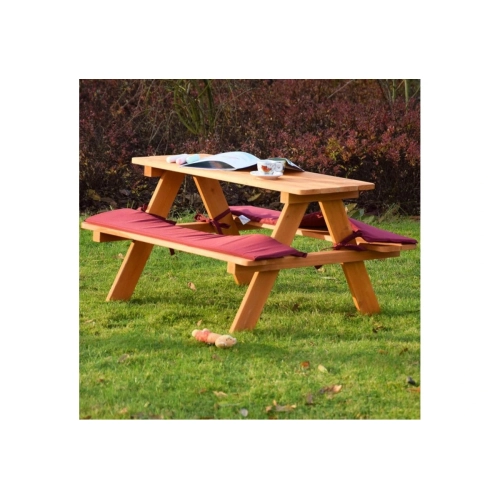Детски дървен градински комплект маса за пикник с пейки | PAT38136