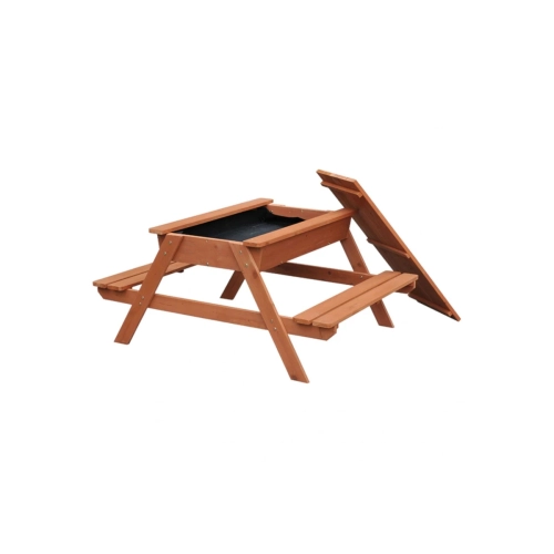 Дървен градински комплект детска маса за пикник 2в1 | PAT38137