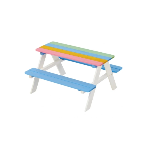 Дървен градински комплект детска маса с пейки за пикник | PAT38140