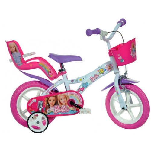 Детско розово колело с помощни колела Barbie 12“ | PAT38531