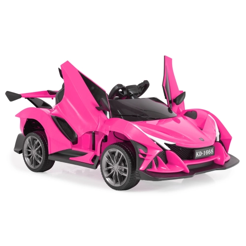 Детска розова акумулаторна кола Flash KD-1668 | PAT38621