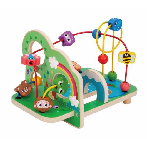 Бебешка образователна играчка Дървен лабиринт горски животни | PAT38734
