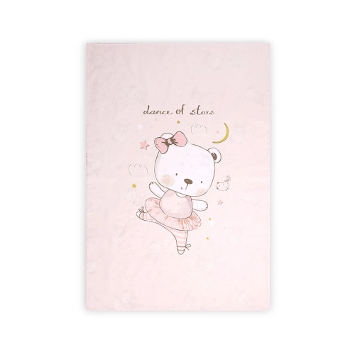 Бебешки плик с цип за завивка 140/95 Розова Мече Балерина | PAT38752